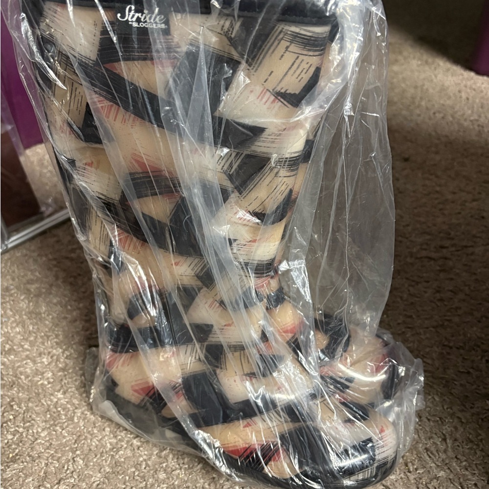 Sloggers Painted Plaid Pattern Rain/Work Boot Siz… - image 10